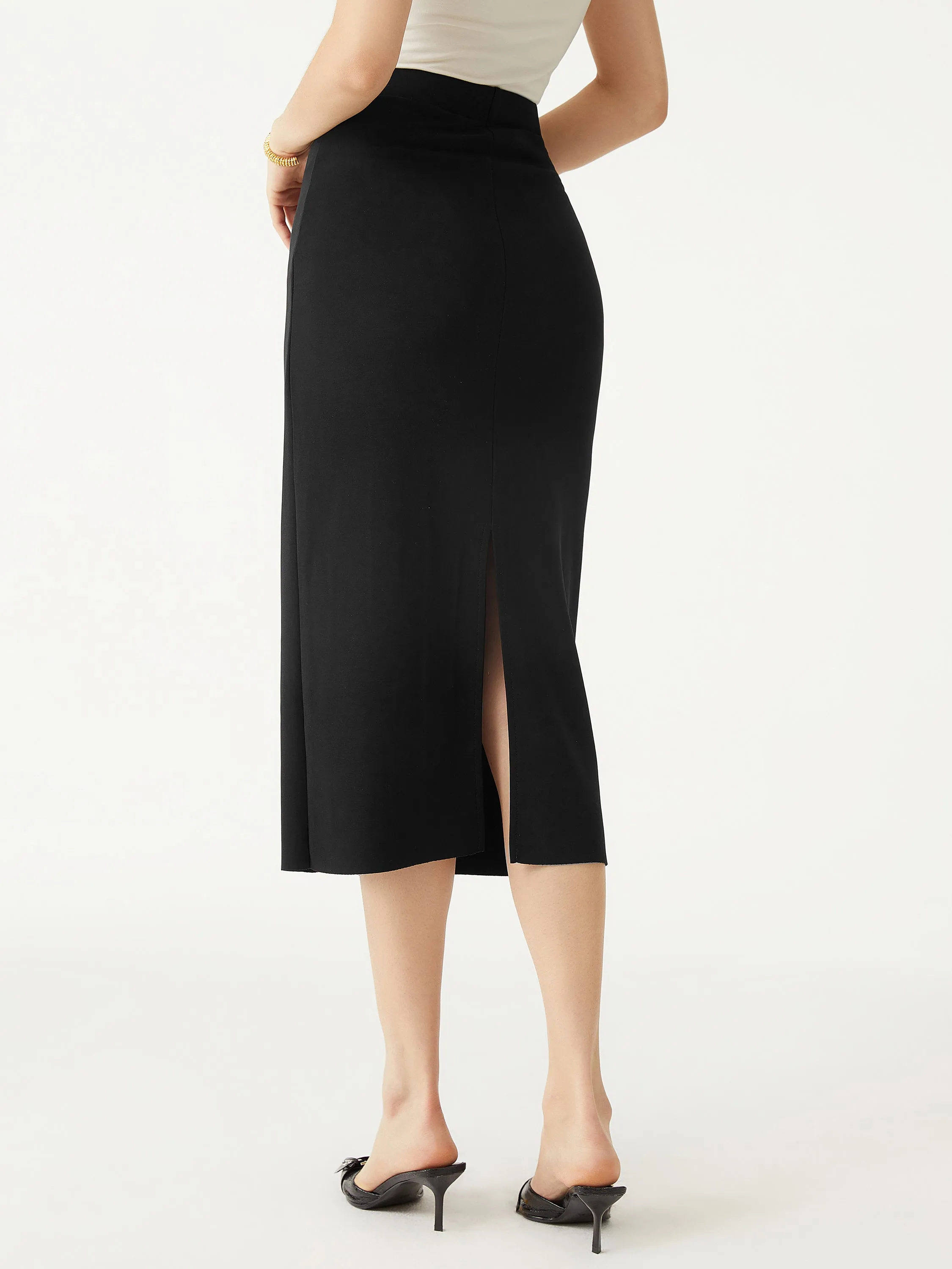 Pull-On Midi Pencil Skirt sold by ogl move
