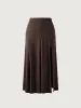 Pleated Slit Midi Skirt with Lined Shorts sold by ogl move