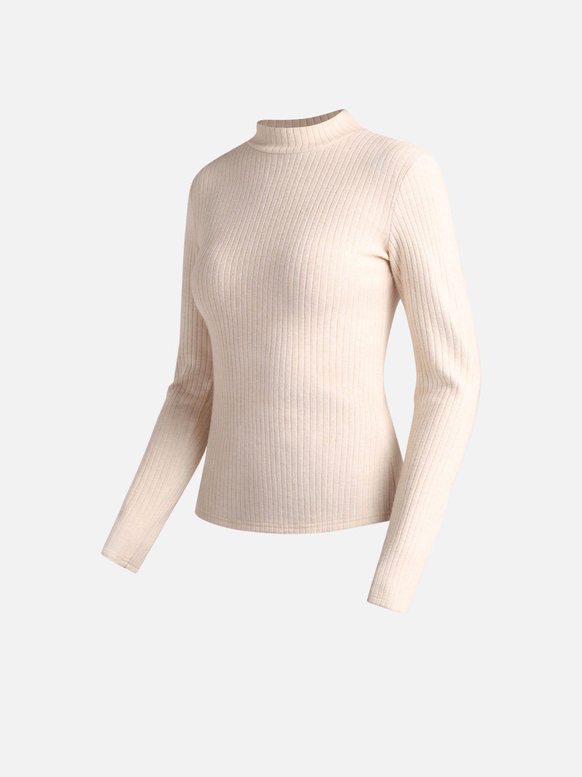 Cashmere-Like Thermal Mock Neck Top-Hip Length sold by ogl move product image thumbnail 2