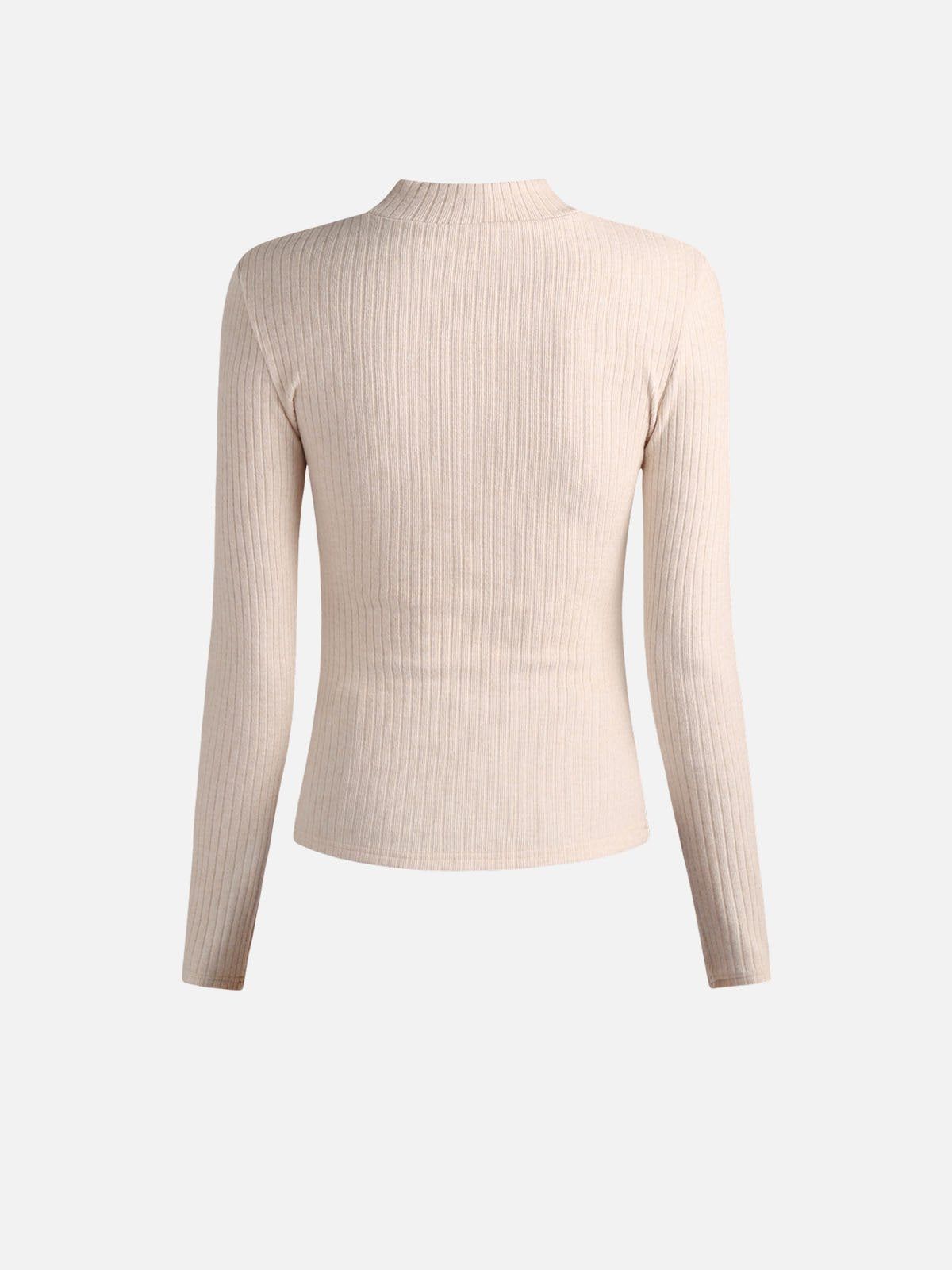 Cashmere-Like Thermal Mock Neck Top-Hip Length sold by ogl move product image thumbnail 3