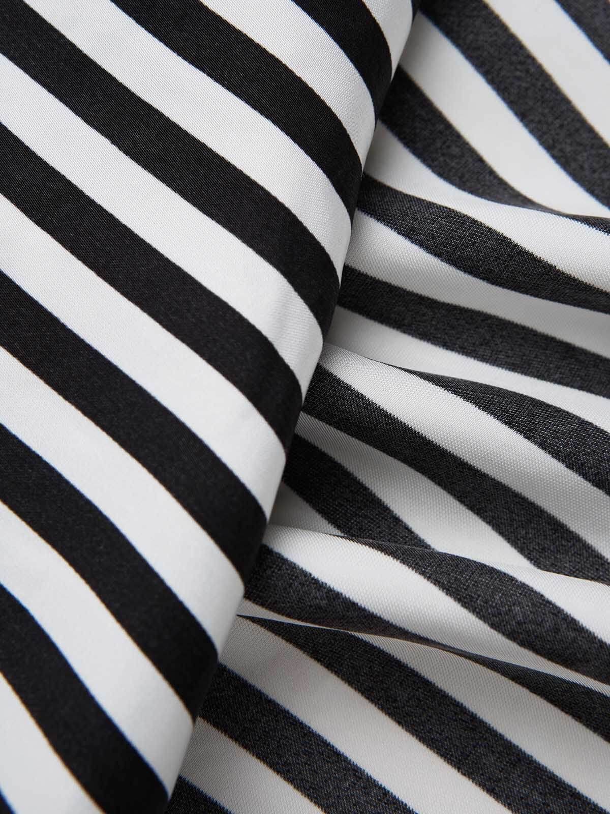 Silk-Like Striped Acetate Oversized Button-Up Shirt sold by ogl move product image thumbnail 8
