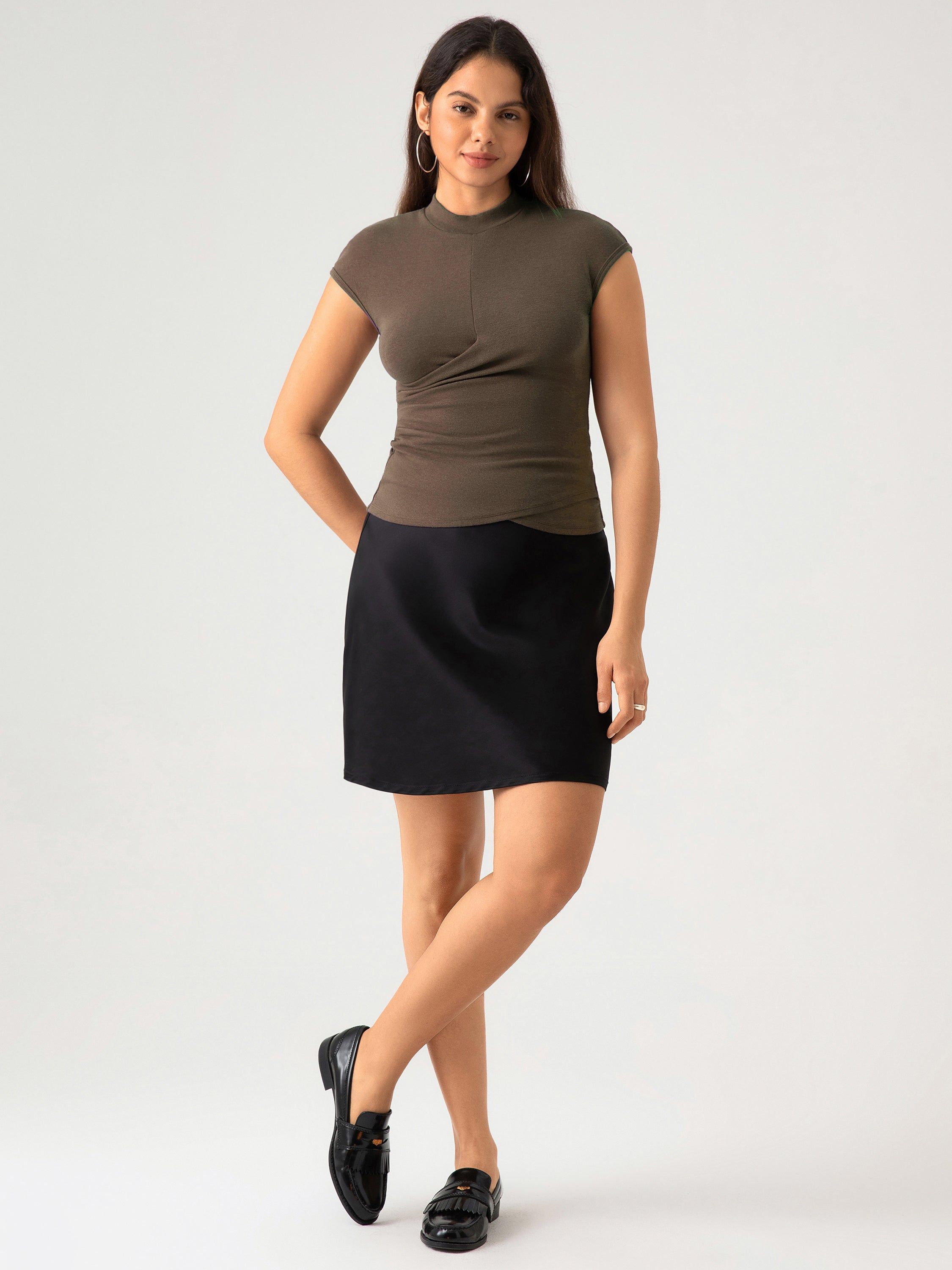 Eco-Mousse® Asymmetrical Cap Sleeve Top sold by ogl move product image thumbnail 3