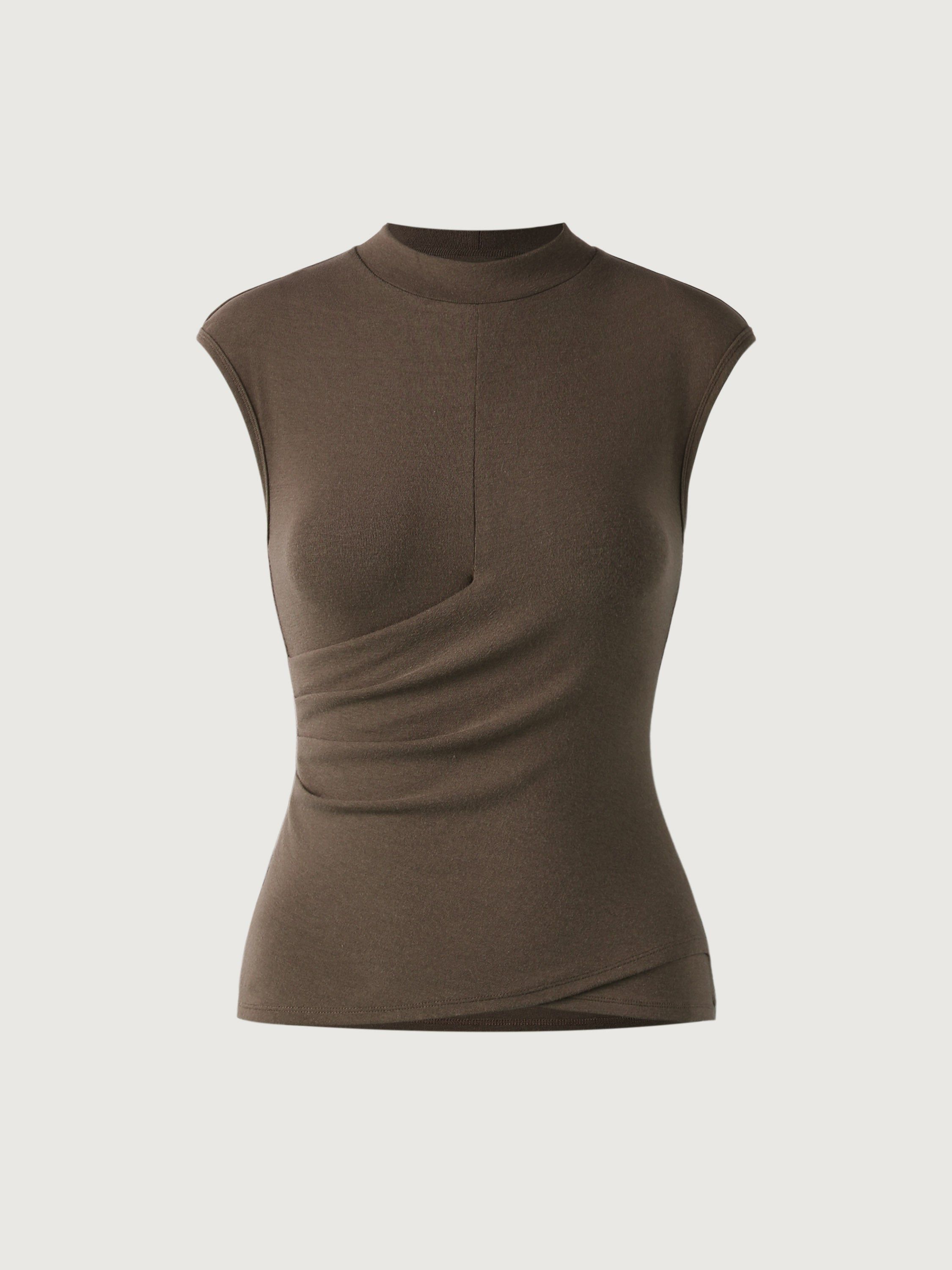 Eco-Mousse® Asymmetrical Cap Sleeve Top sold by ogl move product image thumbnail 2