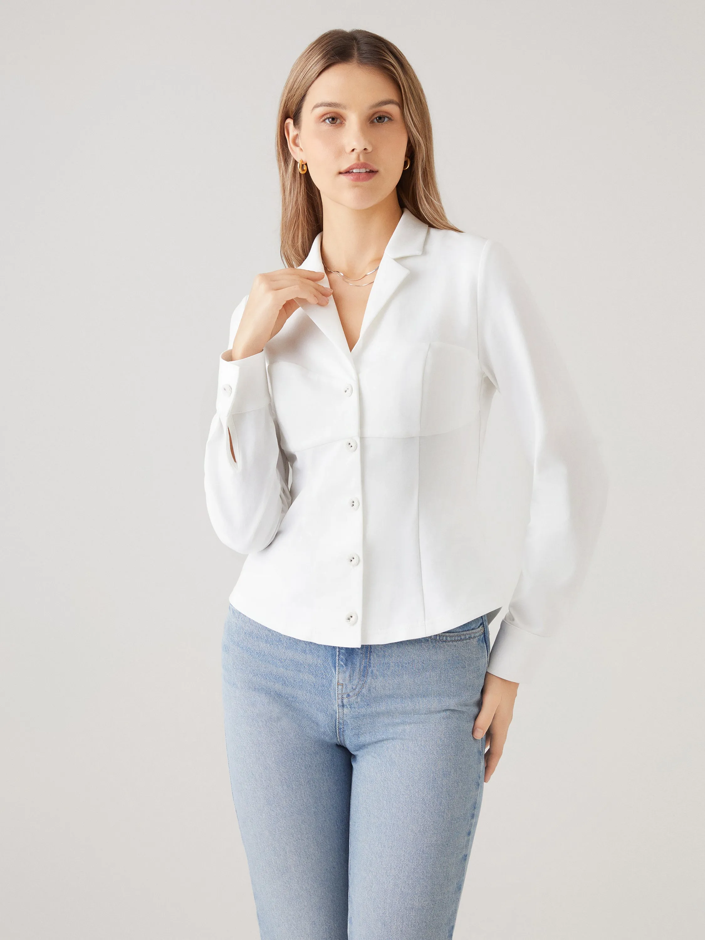 Bustier Button-Down Shirt sold by ogl move product image thumbnail 4
