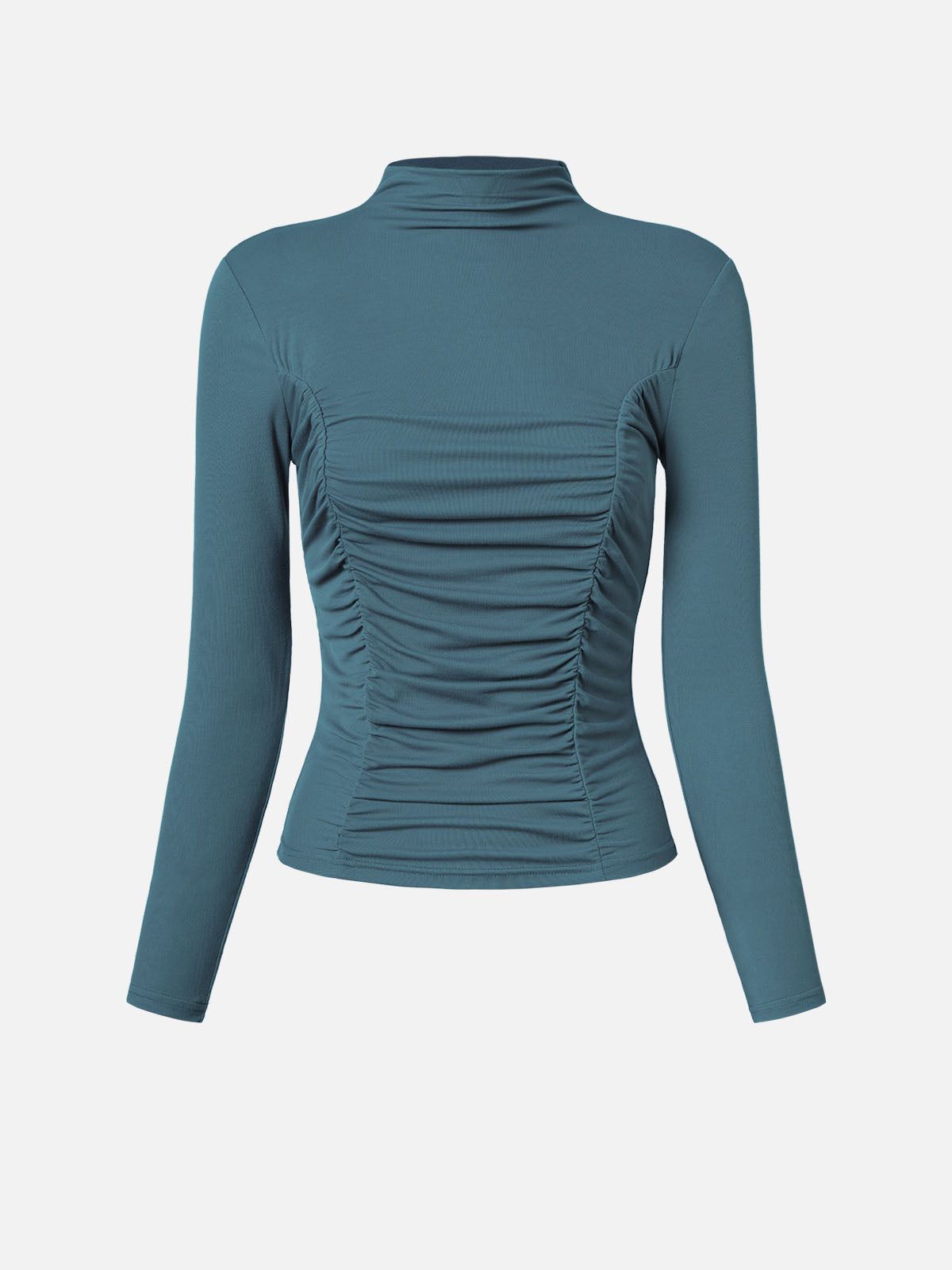 Eco-SkinKiss® Princess Ruching Mock Neck Top sold by ogl move product image thumbnail 3