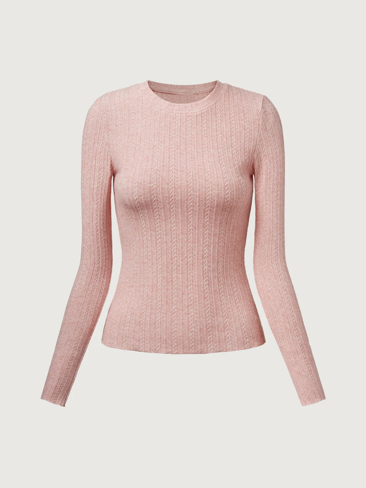 Pointelle Crewneck Top sold by ogl move product image thumbnail 3
