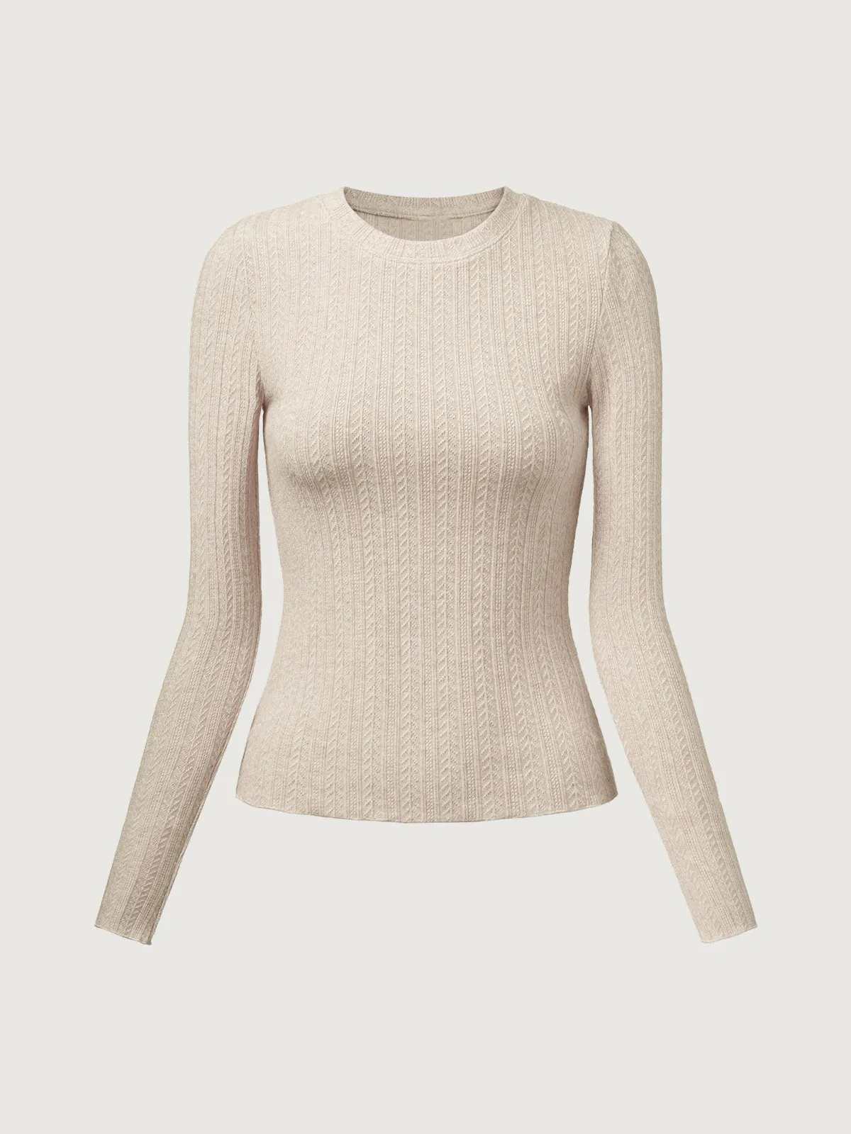 Pointelle Crewneck Top sold by ogl move product image thumbnail 2