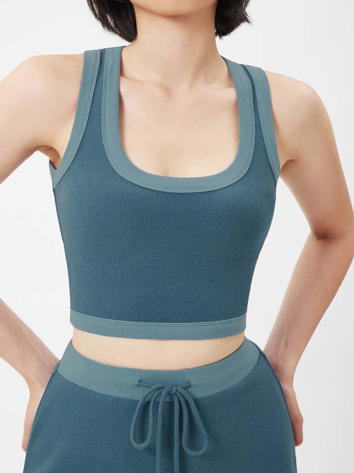 Plantive™ Scoop All-Over Rib Crop Tank sold by ogl move product image thumbnail 6