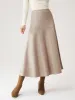 Wool-like Flared Maxi Skirt sold by ogl move