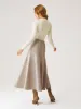 Wool-like Flared Maxi Skirt sold by ogl move