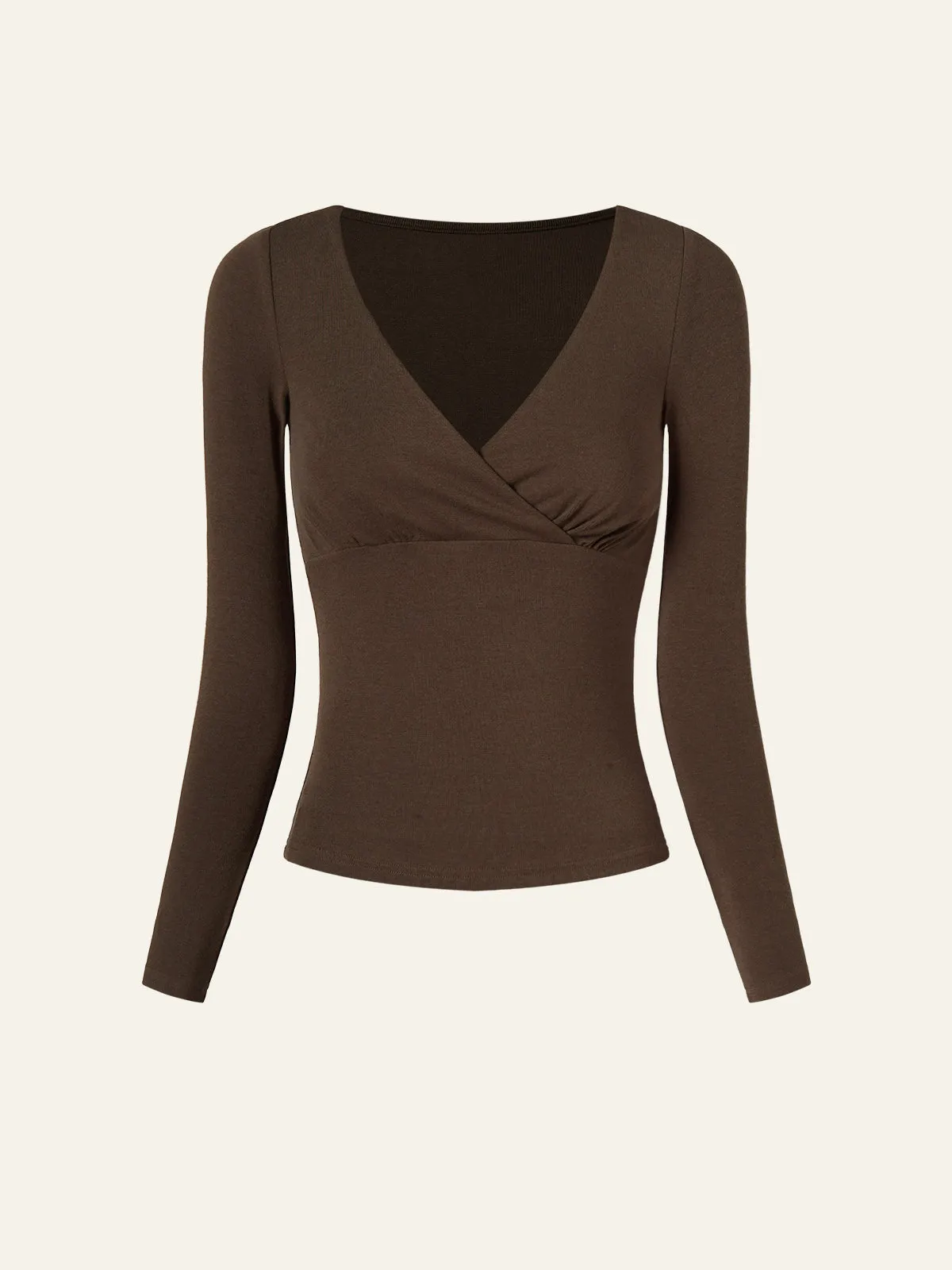 Eco-Mousse® Surplice Neck Longsleeve Top sold by ogl move product image thumbnail 3