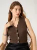 V-Neck Button-Down Vest sold by ogl move