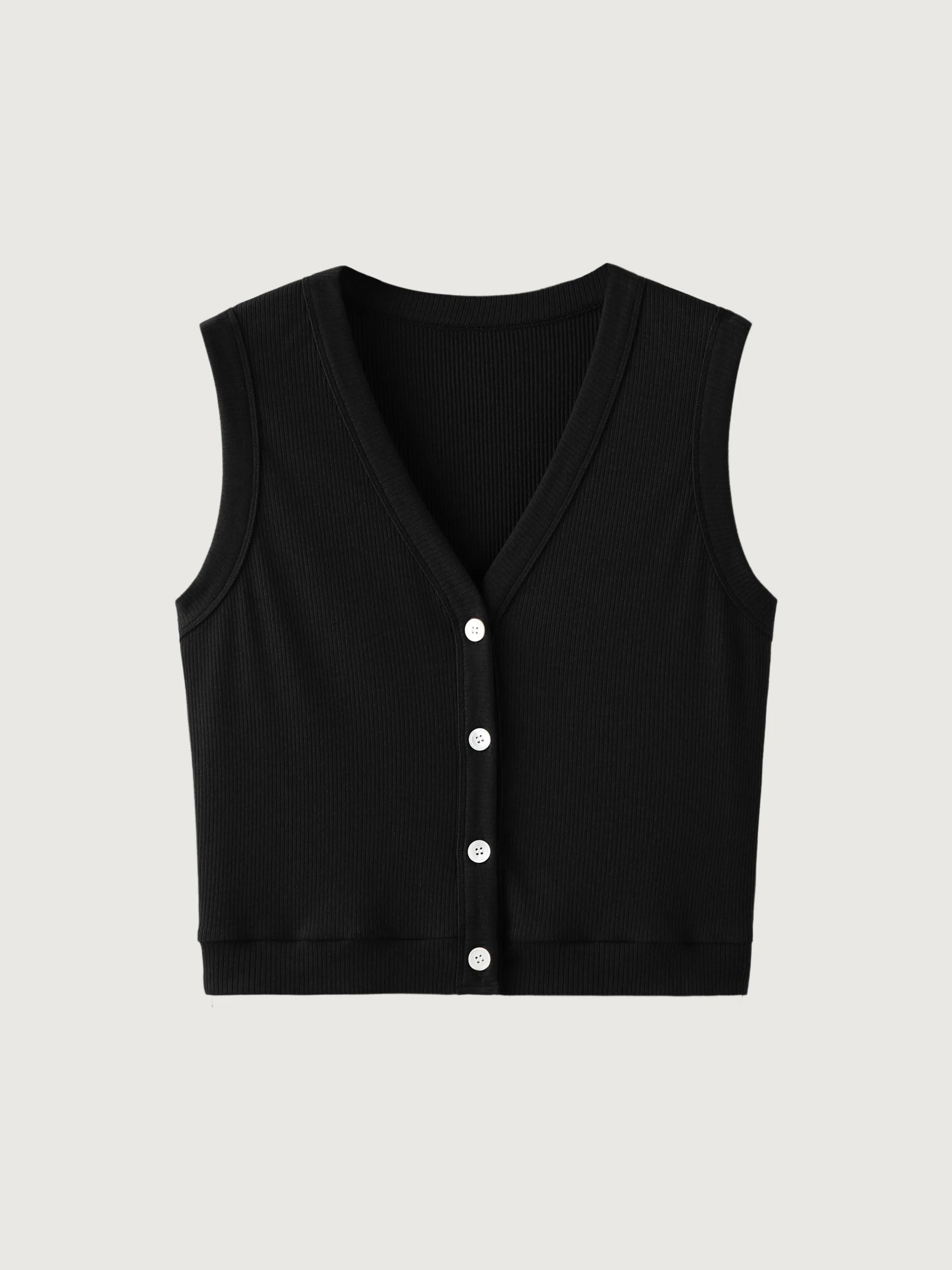 V-Neck Button-Down Vest sold by ogl move