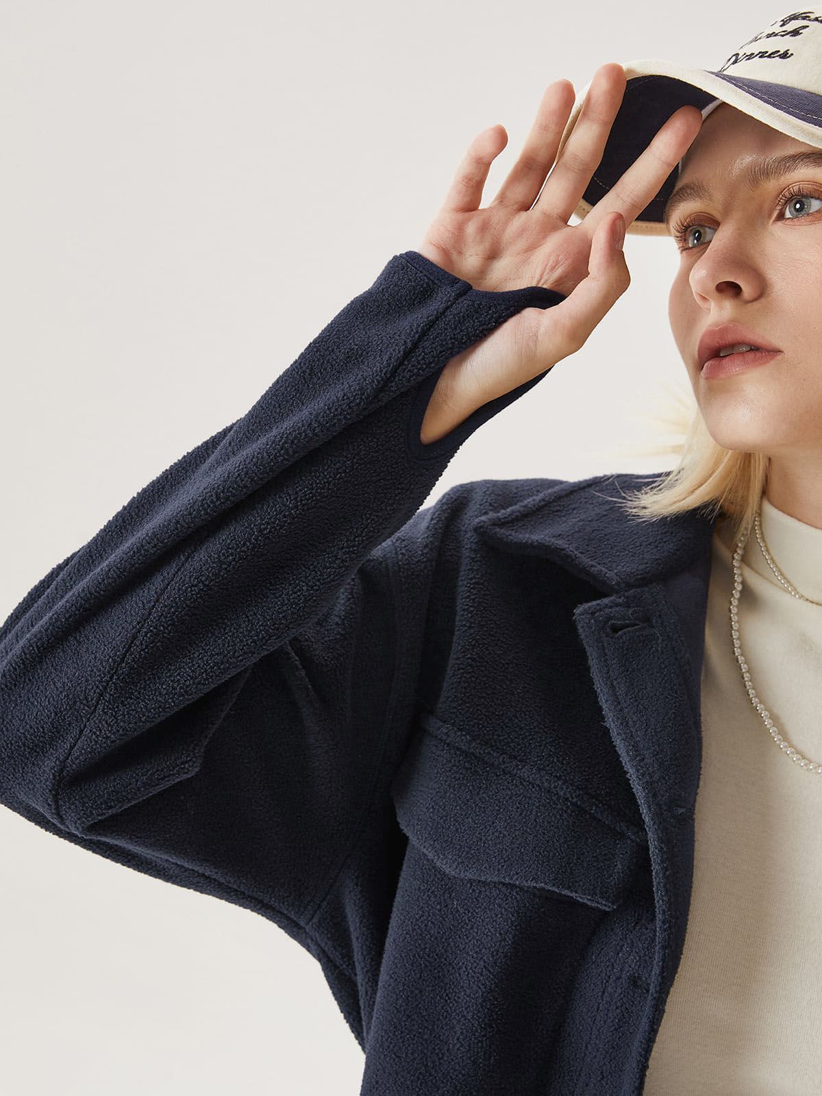 Polar Fleece Button-Up Shacket sold by ogl move product image thumbnail 4