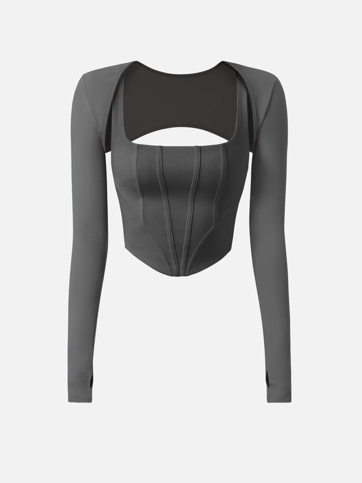 IcyAir® Cooling Attractive Shrug & Curved Hem Corset Tank-2Pcs Set sold by ogl move product image thumbnail 5