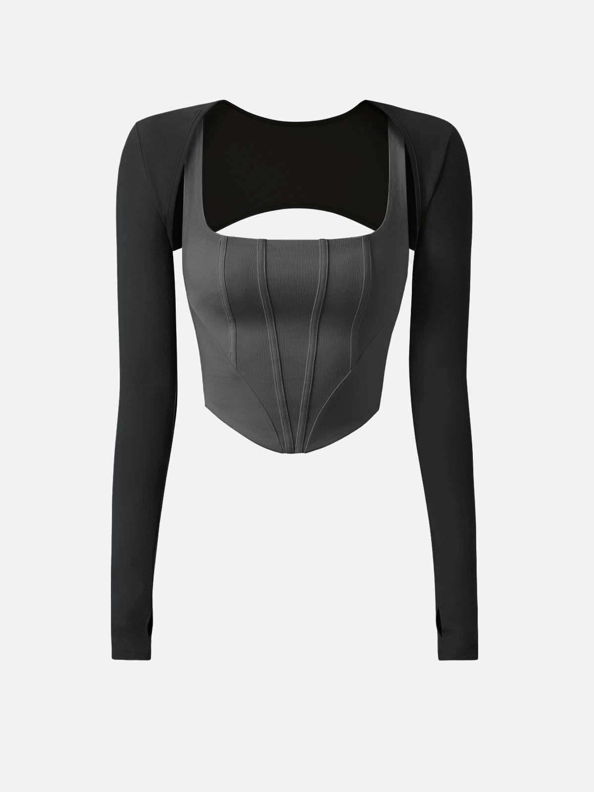 IcyAir® Cooling Attractive Shrug & Curved Hem Corset Tank-2Pcs Set sold by ogl move product image thumbnail 4