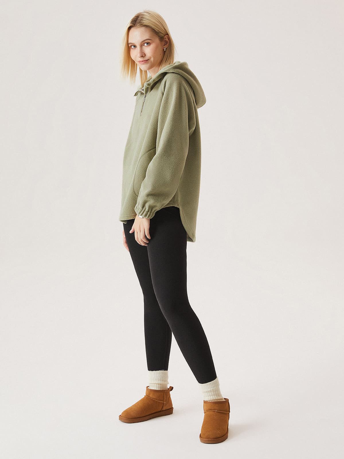 Polar Fleece Half-Zip Hooded Sweatshirt sold by ogl move product image thumbnail 4