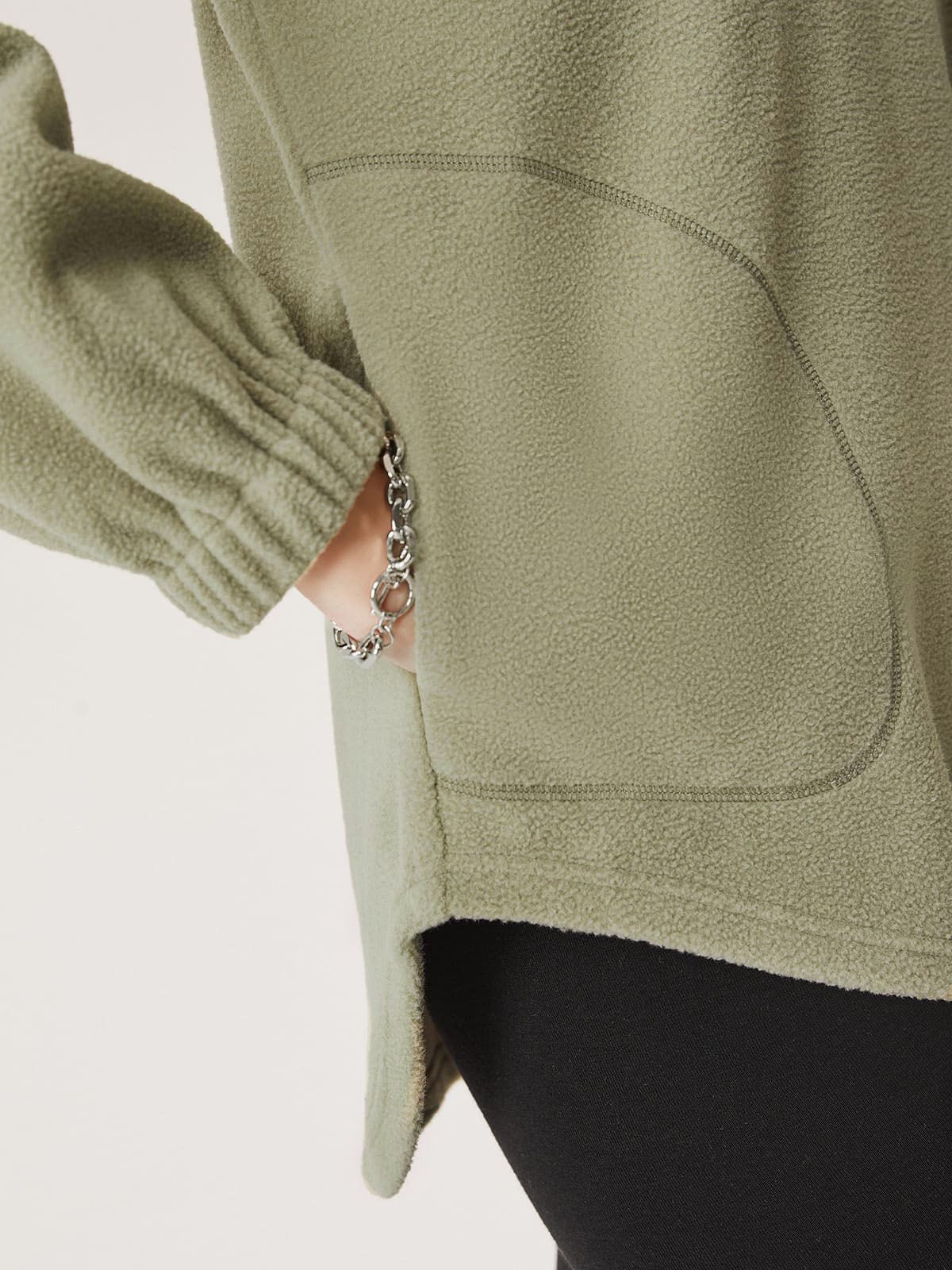 Polar Fleece Half-Zip Hooded Sweatshirt sold by ogl move product image thumbnail 6