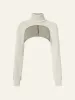 Velvety Touch Ribbed Turtleneck Balloon Sleeve Shrug sold by ogl move
