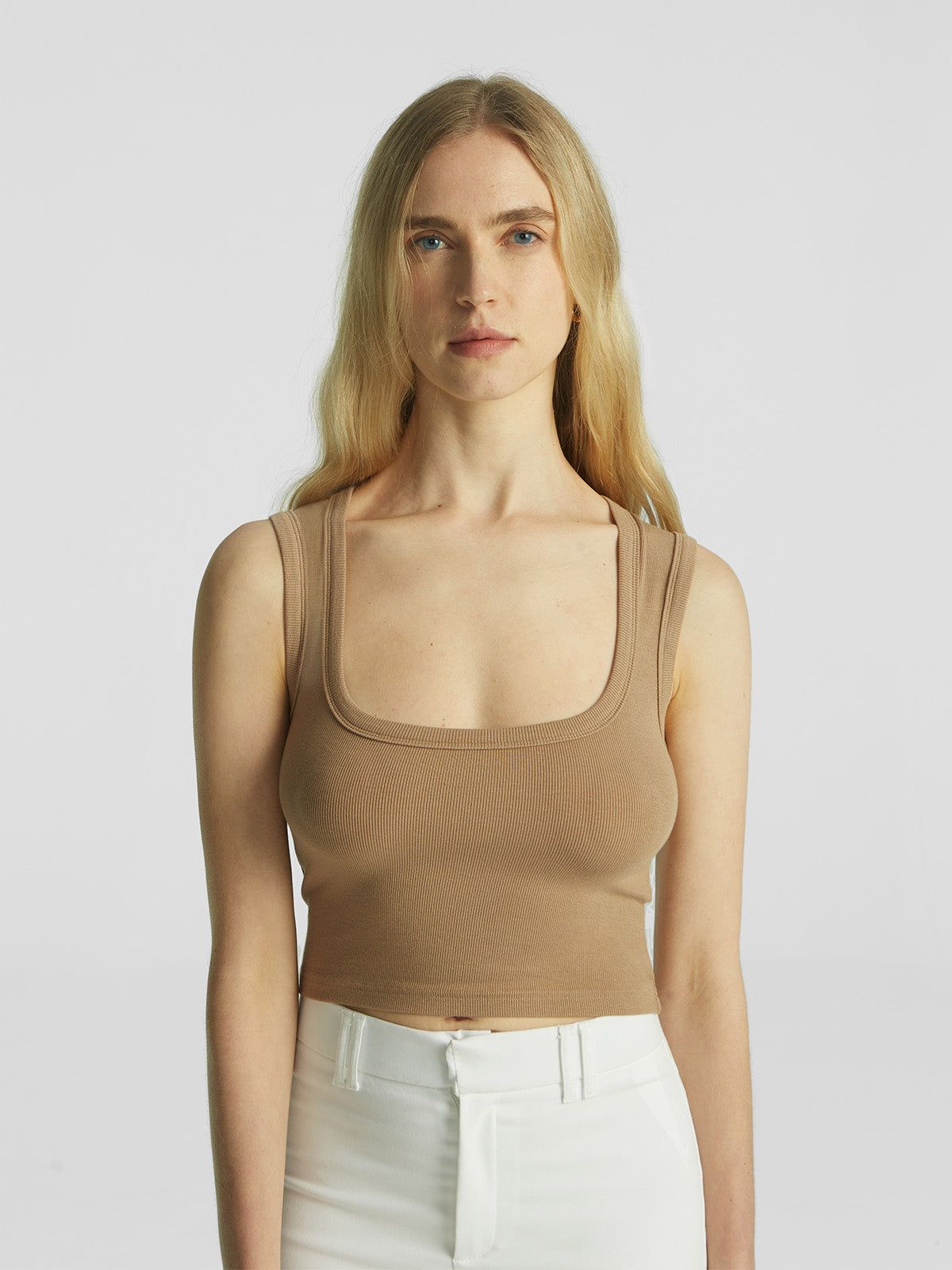 Eco-SkinKiss® Square Neck Sleeveless Tank Top sold by ogl move