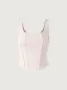 Squareneck Corset Seaming Cropped Tank Top sold by ogl move