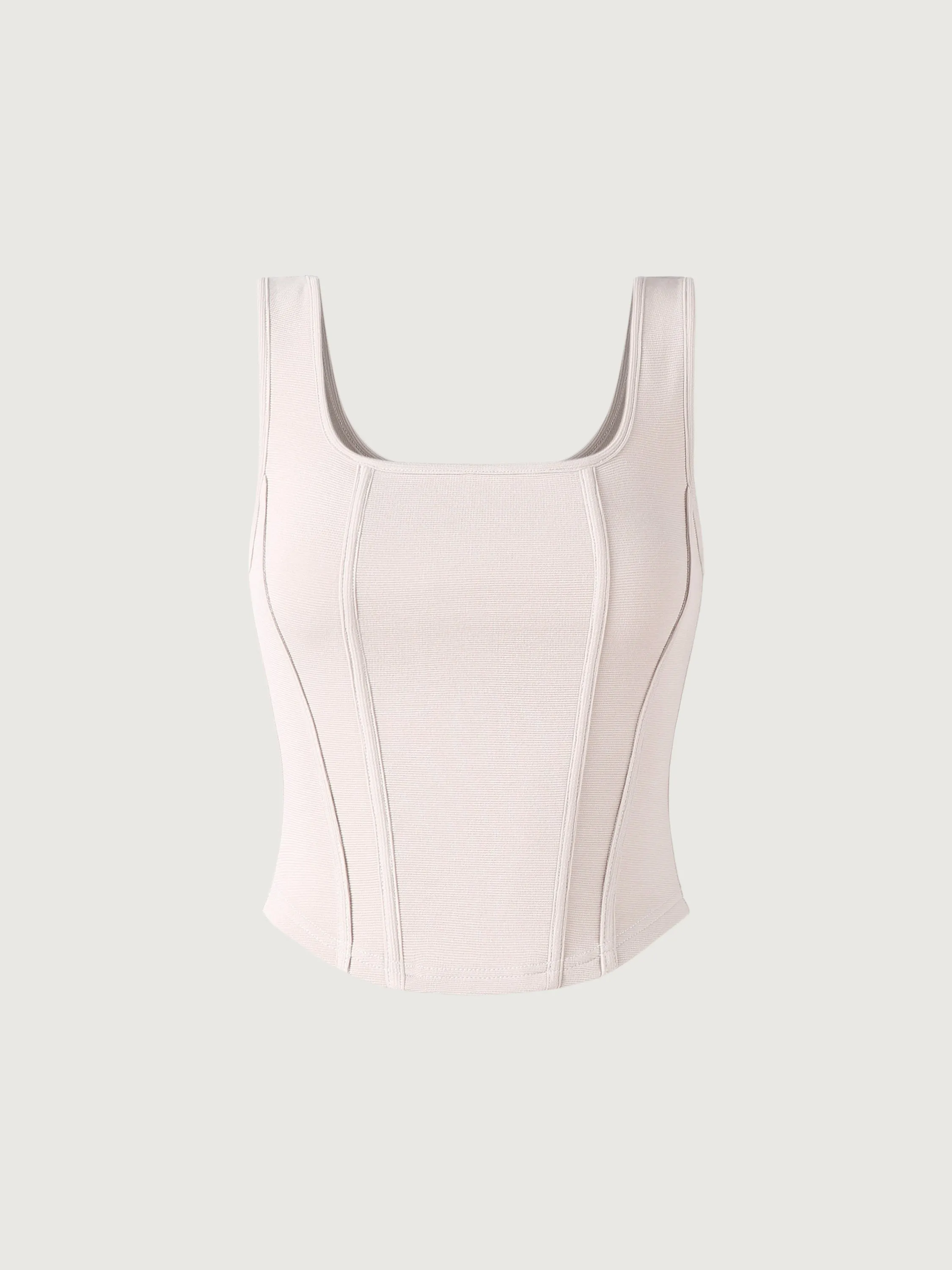 Squareneck Corset Seaming Cropped Tank Top sold by ogl move product image thumbnail 2