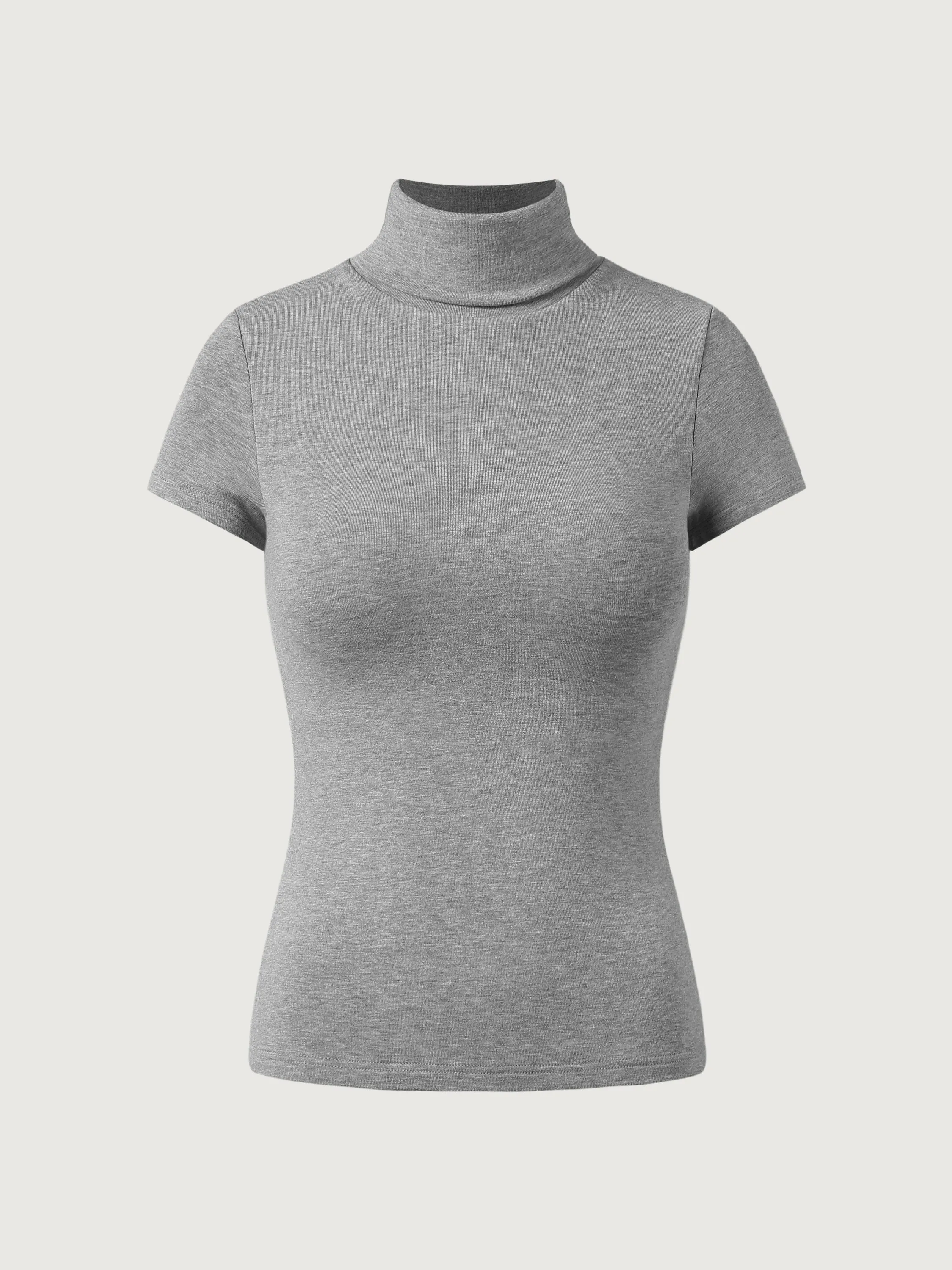 Turtleneck Short Sleeve Brami Top sold by ogl move product image thumbnail 2