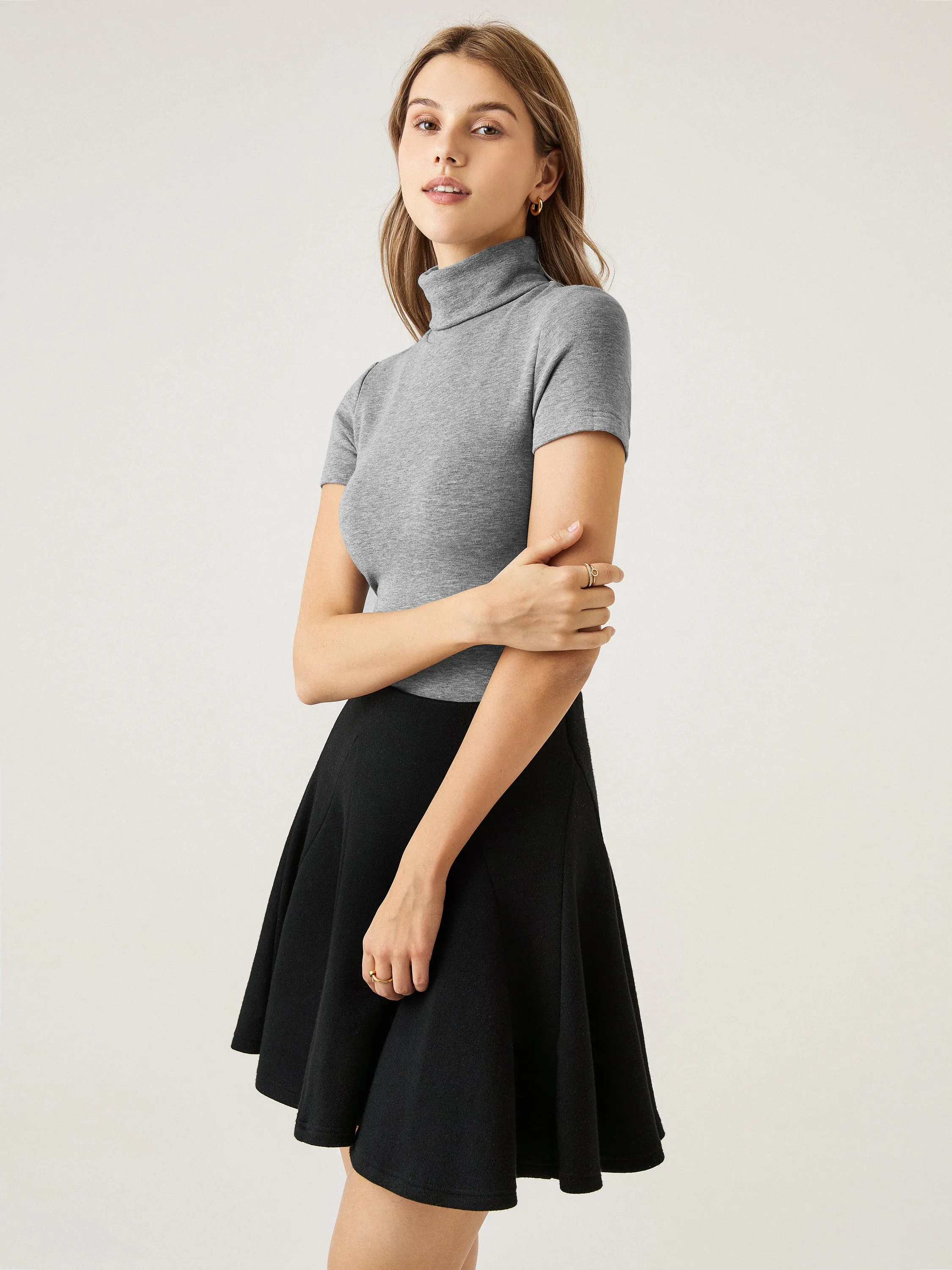 Turtleneck Short Sleeve Brami Top sold by ogl move product image thumbnail 5