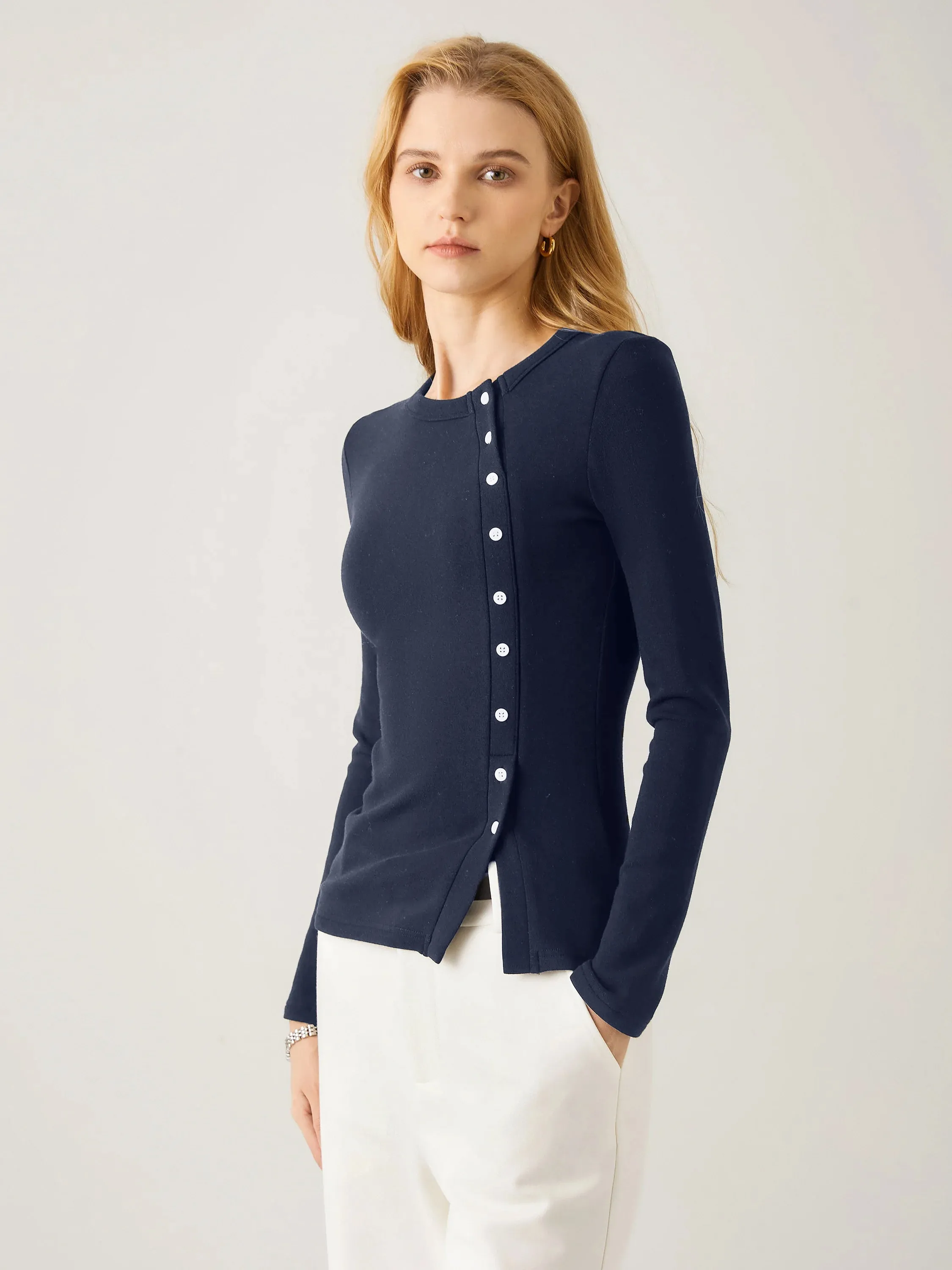 Asymmetrical Placket Top sold by OGLmove product image thumbnail 5