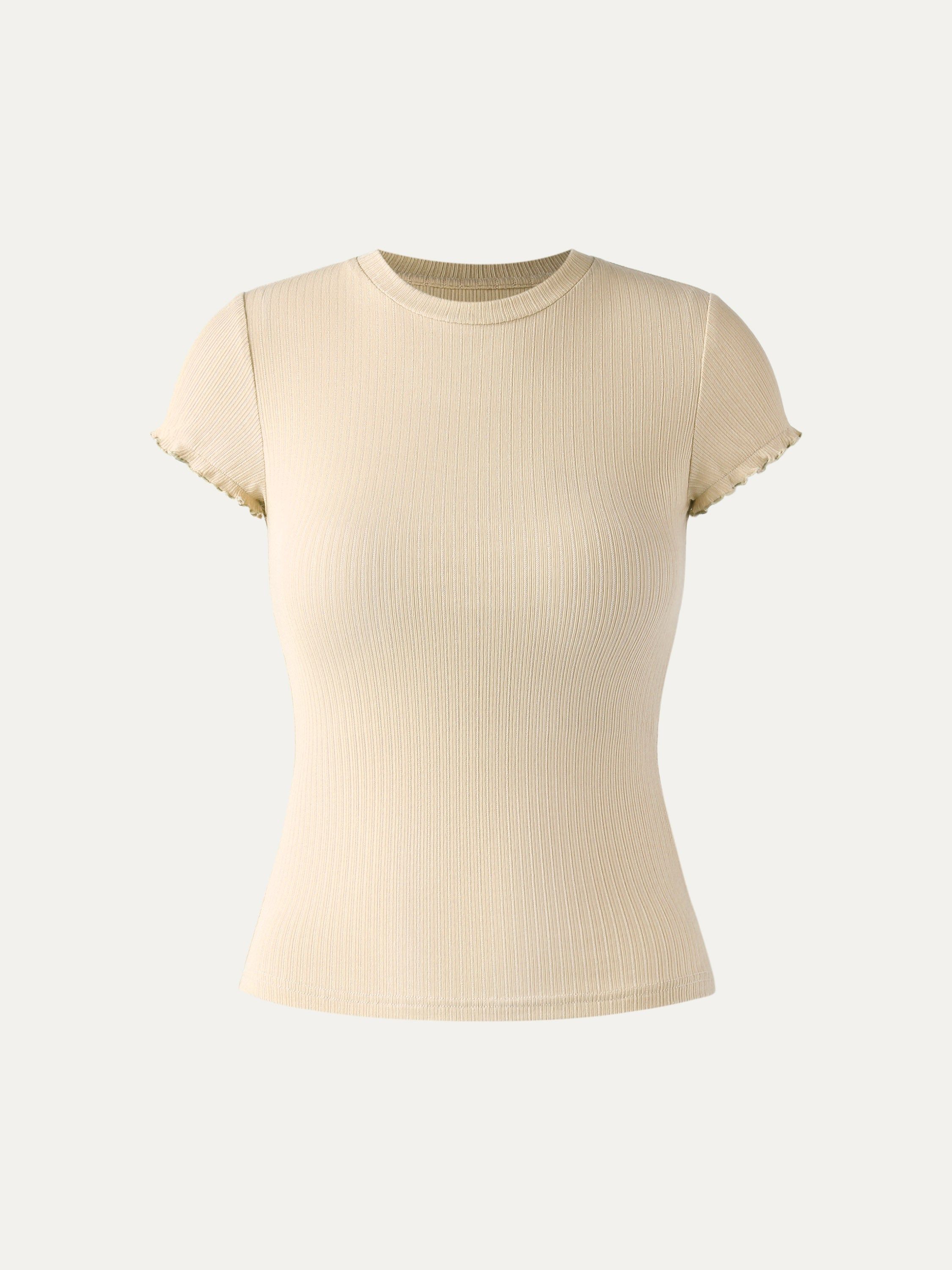 Lace Rib 2-In-1 Puff Sleeve Top sold by ogl move product image thumbnail 4