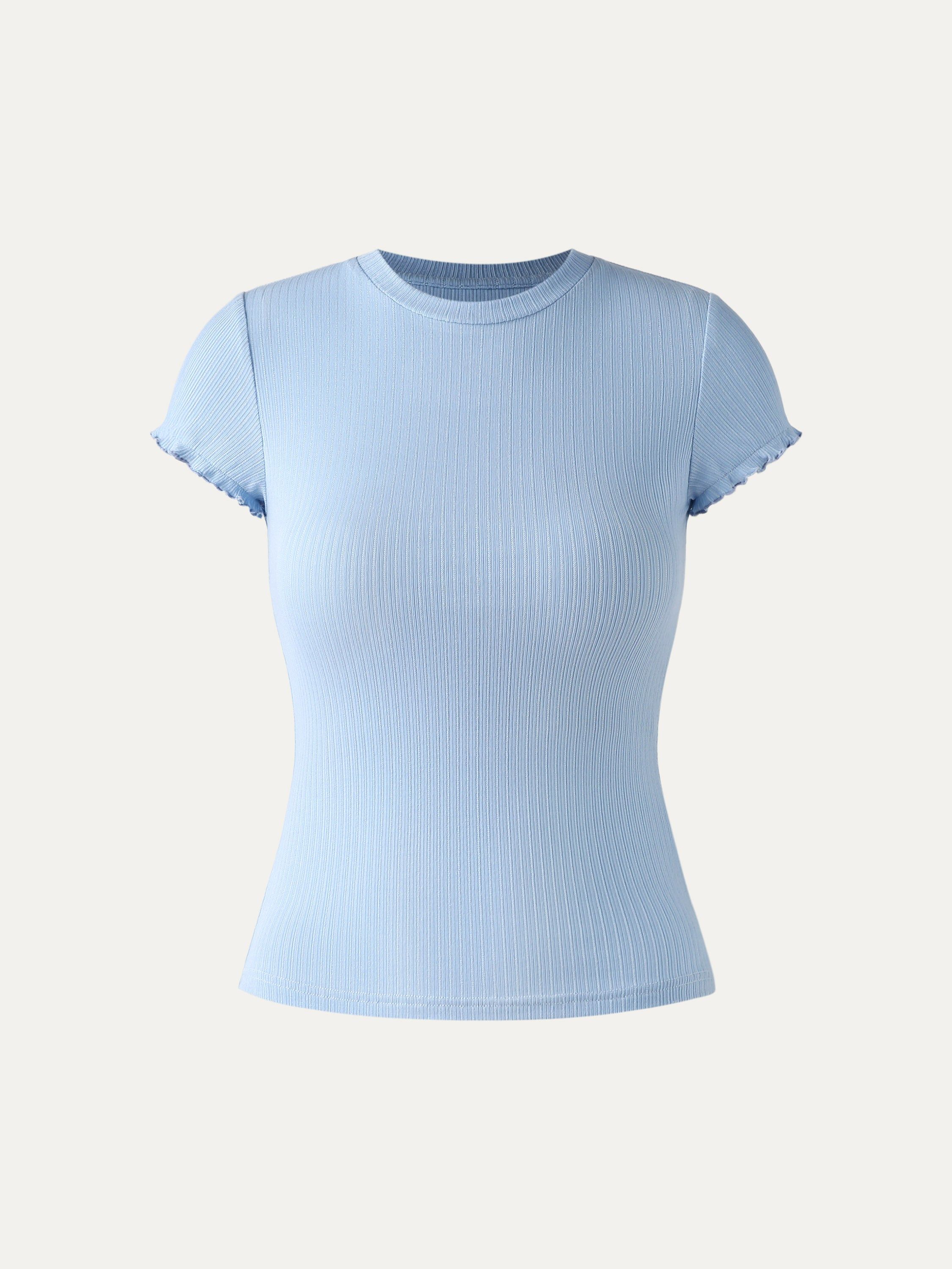 Lace Rib 2-In-1 Puff Sleeve Top sold by ogl move product image thumbnail 5