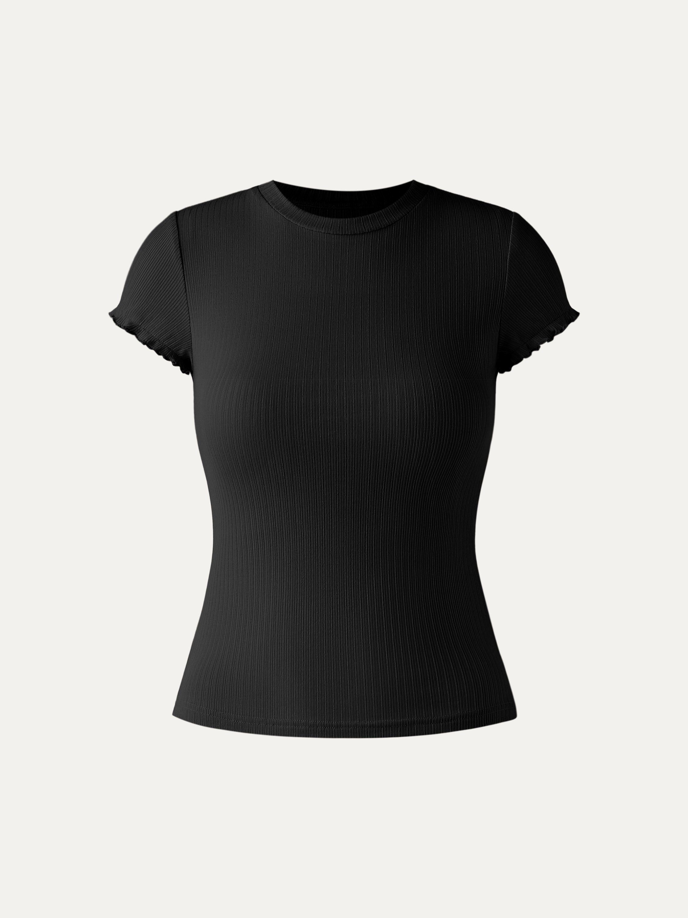 Lace Rib 2-In-1 Puff Sleeve Top sold by ogl move product image thumbnail 3