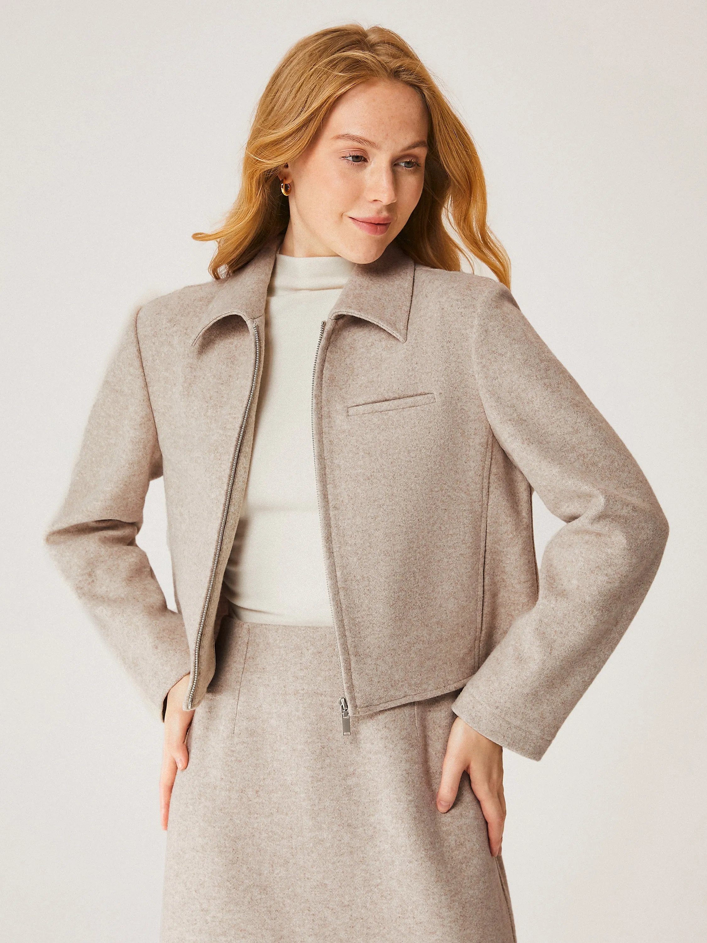 Full-Zip Cropped Jacket sold by OGLmove product image thumbnail 2