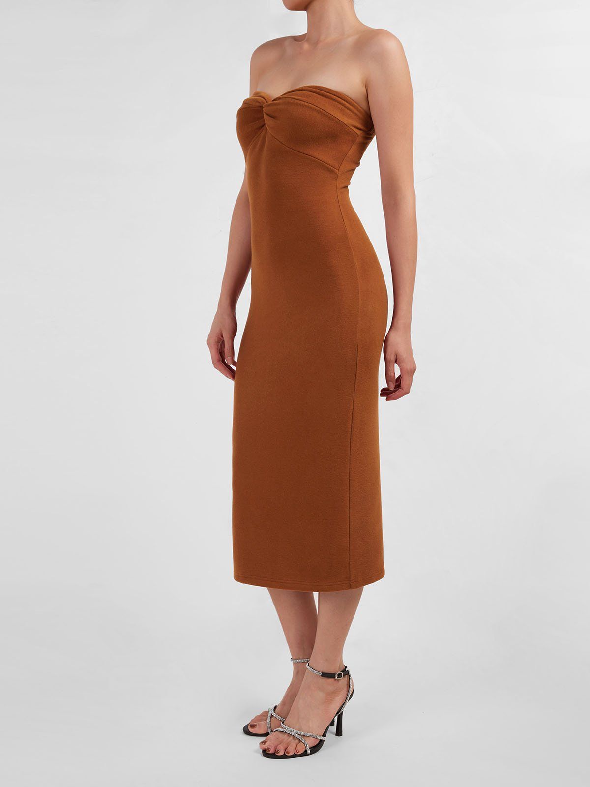 Eco-Mousse® Brushed Twist Front Midi Dress sold by ogl move product image thumbnail 2