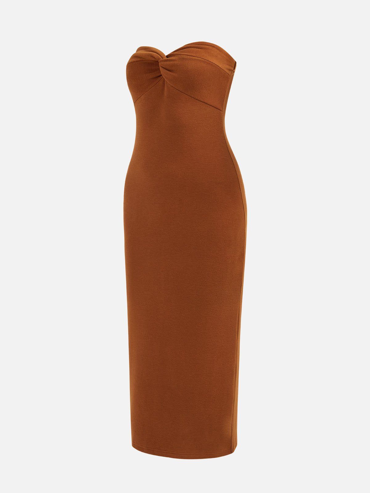 Eco-Mousse® Brushed Twist Front Midi Dress sold by ogl move product image thumbnail 6