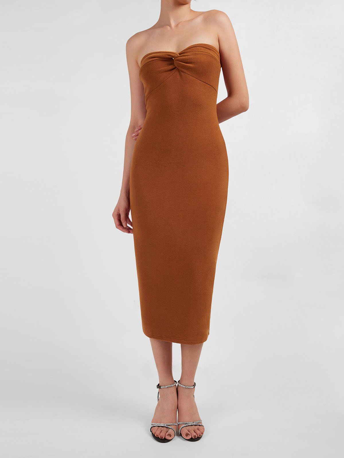 Eco-Mousse® Brushed Twist Front Midi Dress sold by ogl move product image thumbnail 3