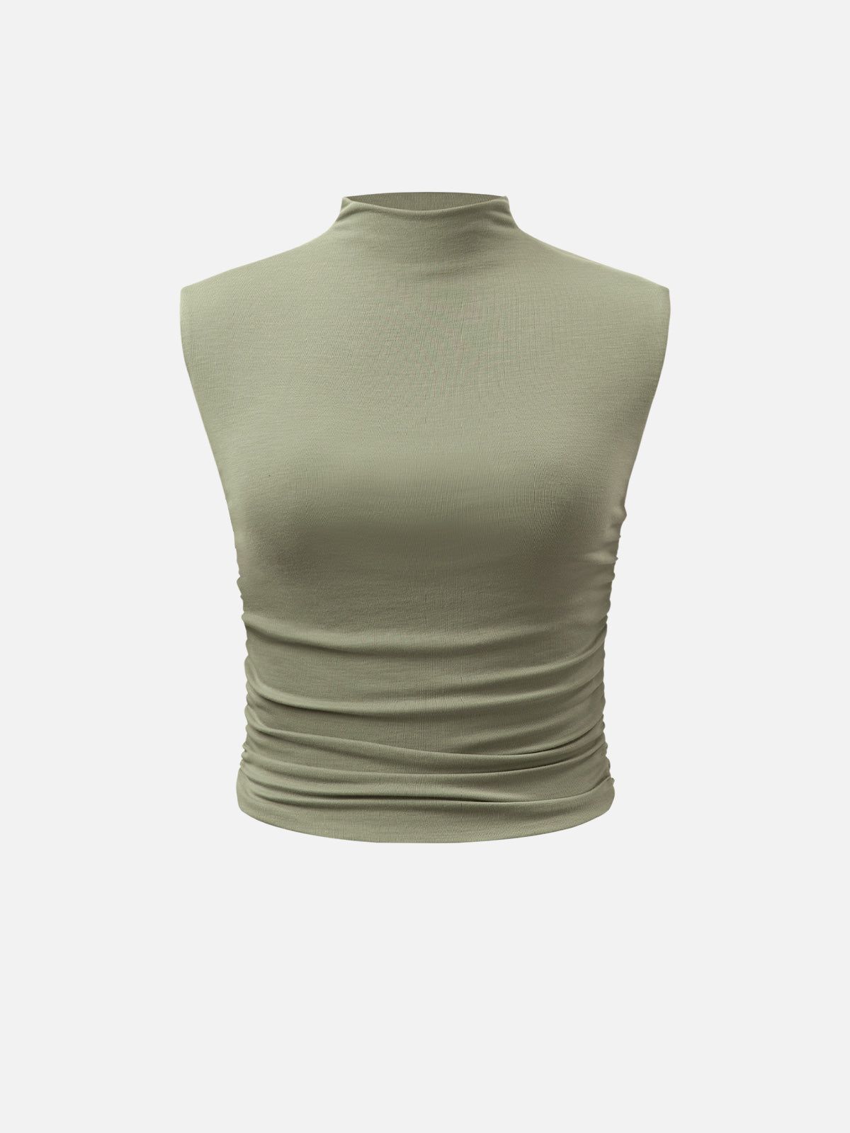 Eco-SkinKiss® Workleisure Mock Neck Ruched Sides Tank Top sold by ogl move product image thumbnail 13