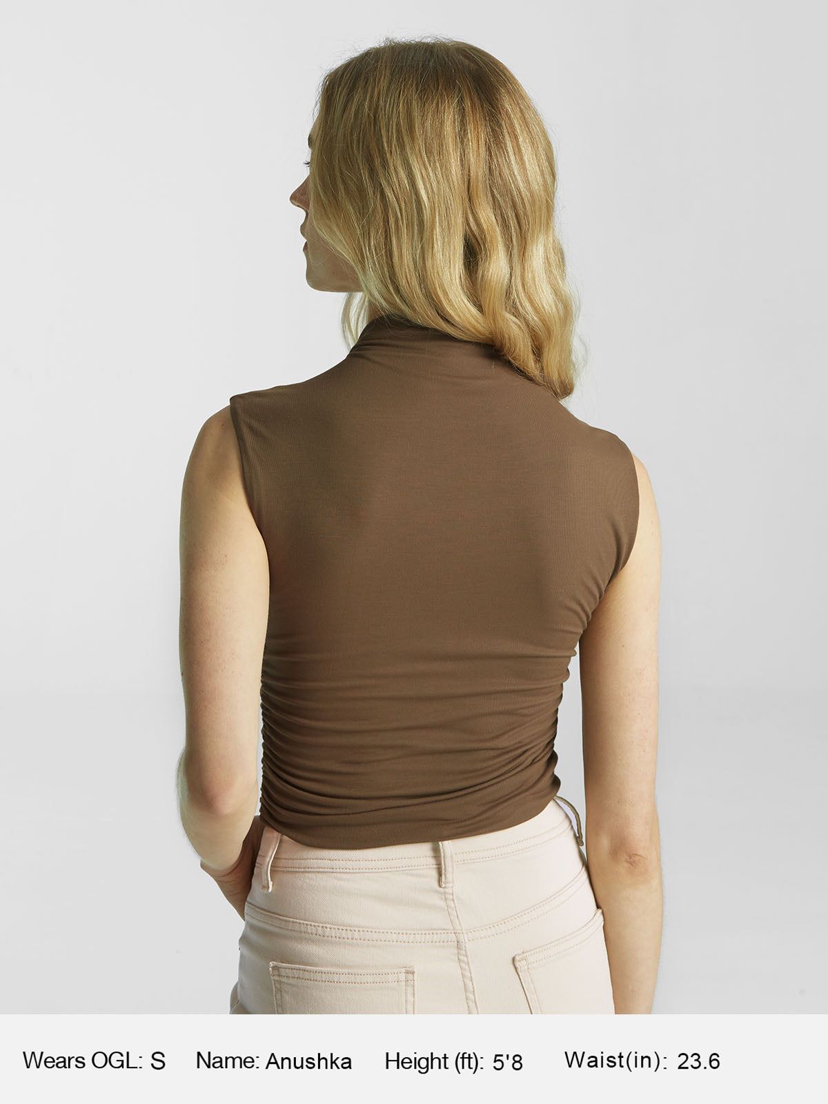 Eco-SkinKiss® Workleisure Mock Neck Ruched Sides Tank Top sold by ogl move product image thumbnail 5