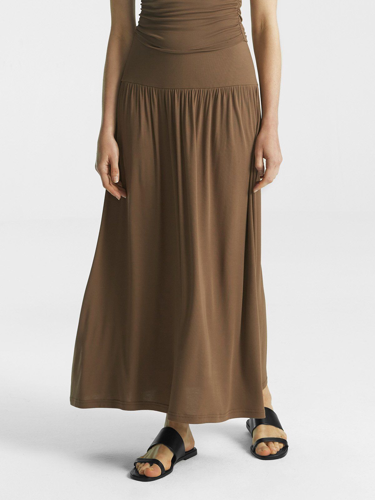 Eco-SkinKiss® Ruched Maxi Skirt sold by ogl move