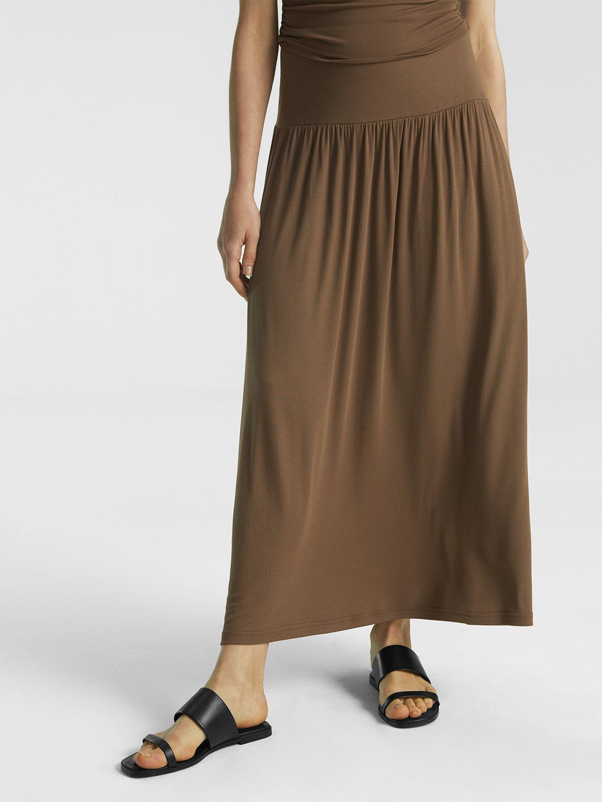 Eco-SkinKiss® Ruched Maxi Skirt sold by ogl move product image thumbnail 5