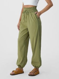 Smocked Flatter-Waist Jogger sold by ogl move