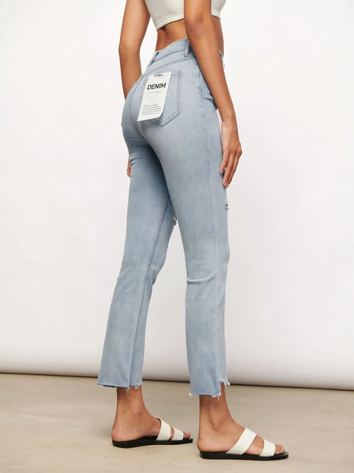 Ripped Straight Leg Jean sold by ogl move product image thumbnail 4