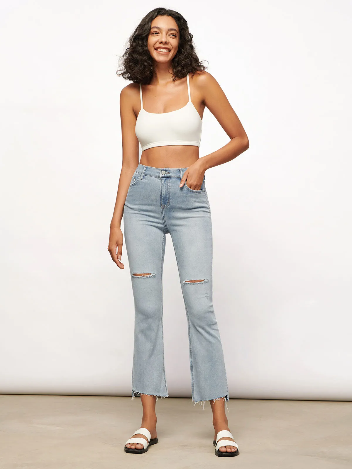 Ripped Straight Leg Jean sold by ogl move product image thumbnail 2