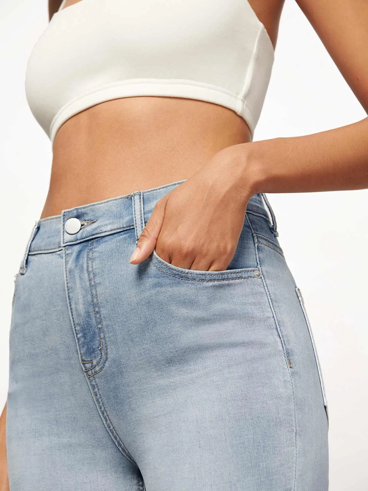 Ripped Straight Leg Jean sold by ogl move product image thumbnail 5