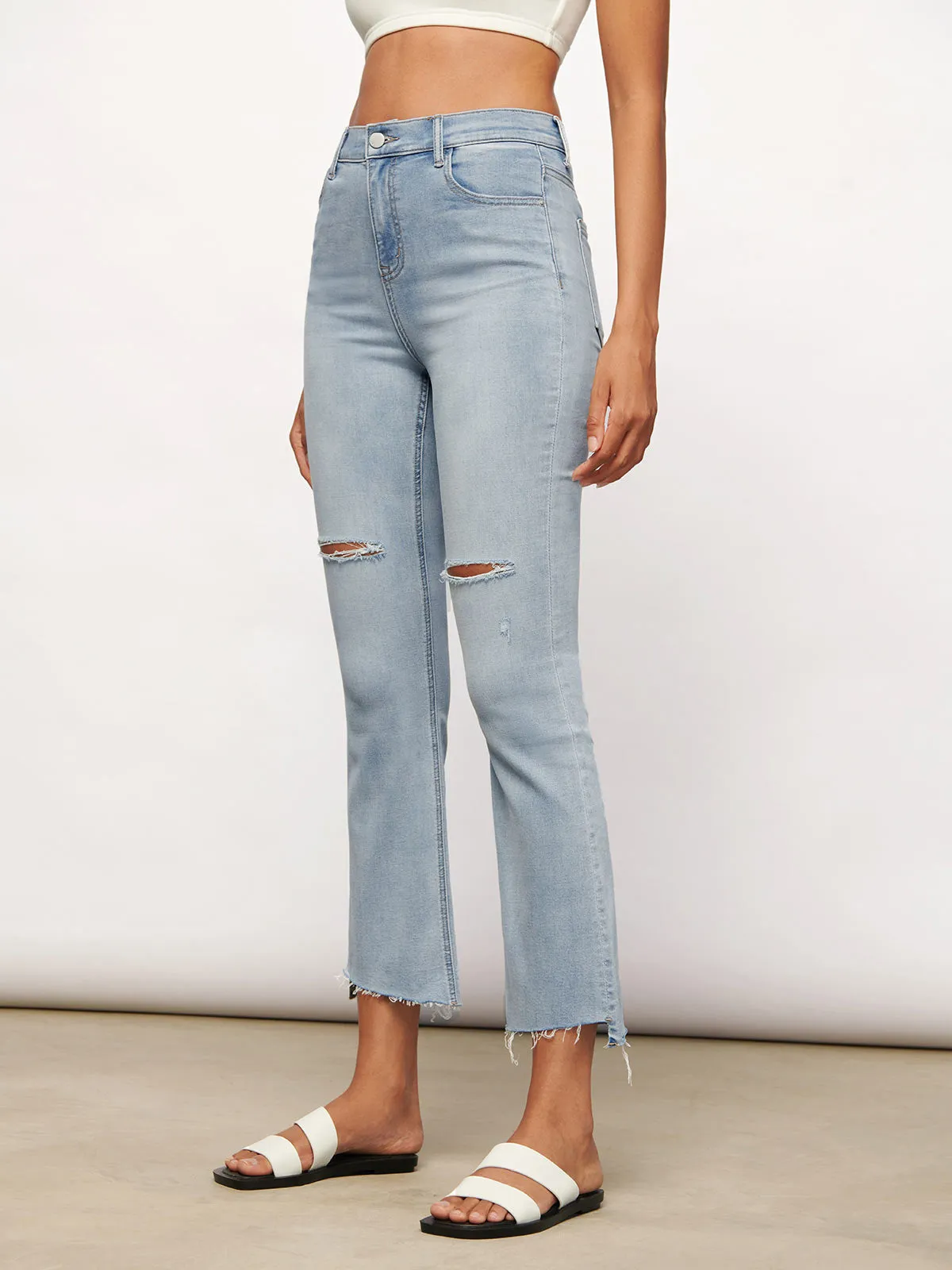 Ripped Straight Leg Jean sold by ogl move product image thumbnail 3