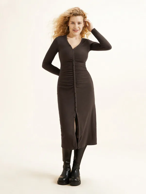 Double Brushed Rib Daily Midi Dress sold by ogl move
