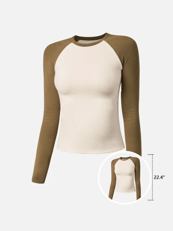 Thermal Raglan Sleeve Hip Length Top sold by ogl move