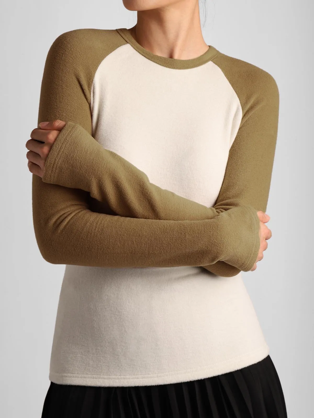Thermal Raglan Sleeve Hip Length Top sold by ogl move product image thumbnail 2