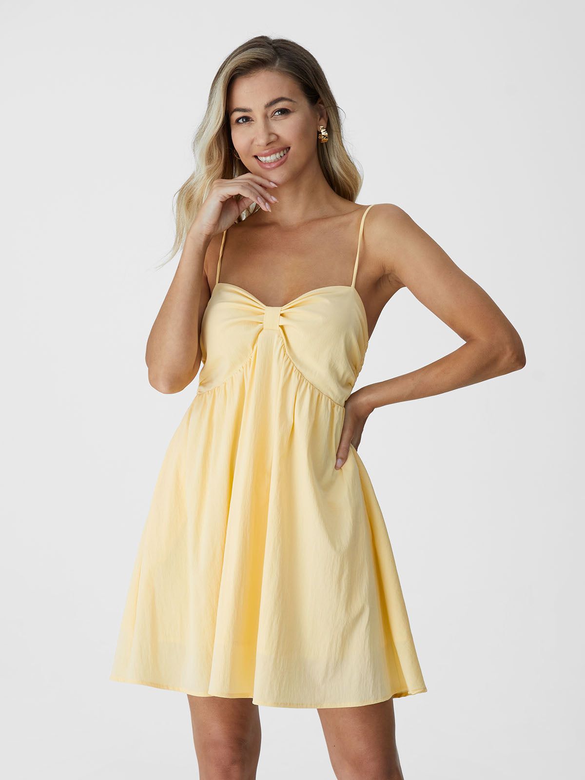 Sweetheart Bow Babydoll Mini Dress sold by ogl move