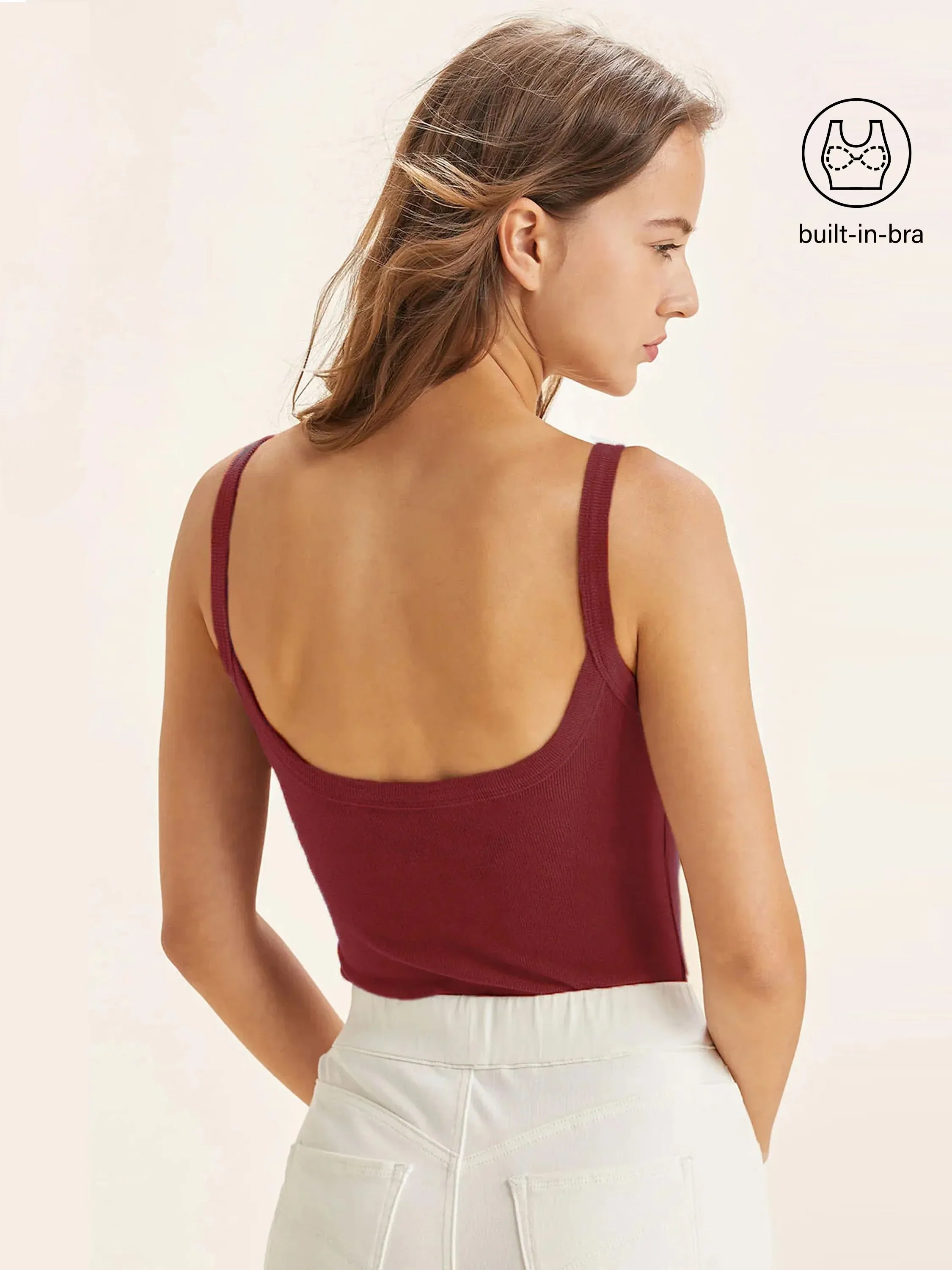 Soft Brushed Rib Brami Top sold by ogl move